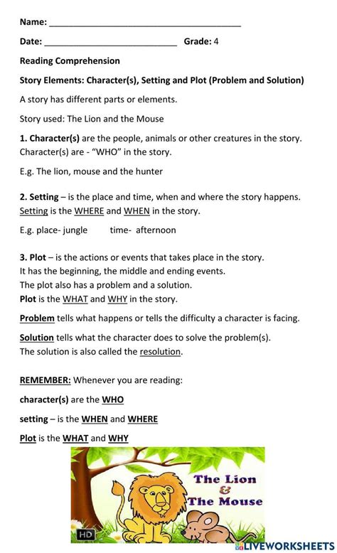 short story with characters setting and plot|free character setting plot worksheets.